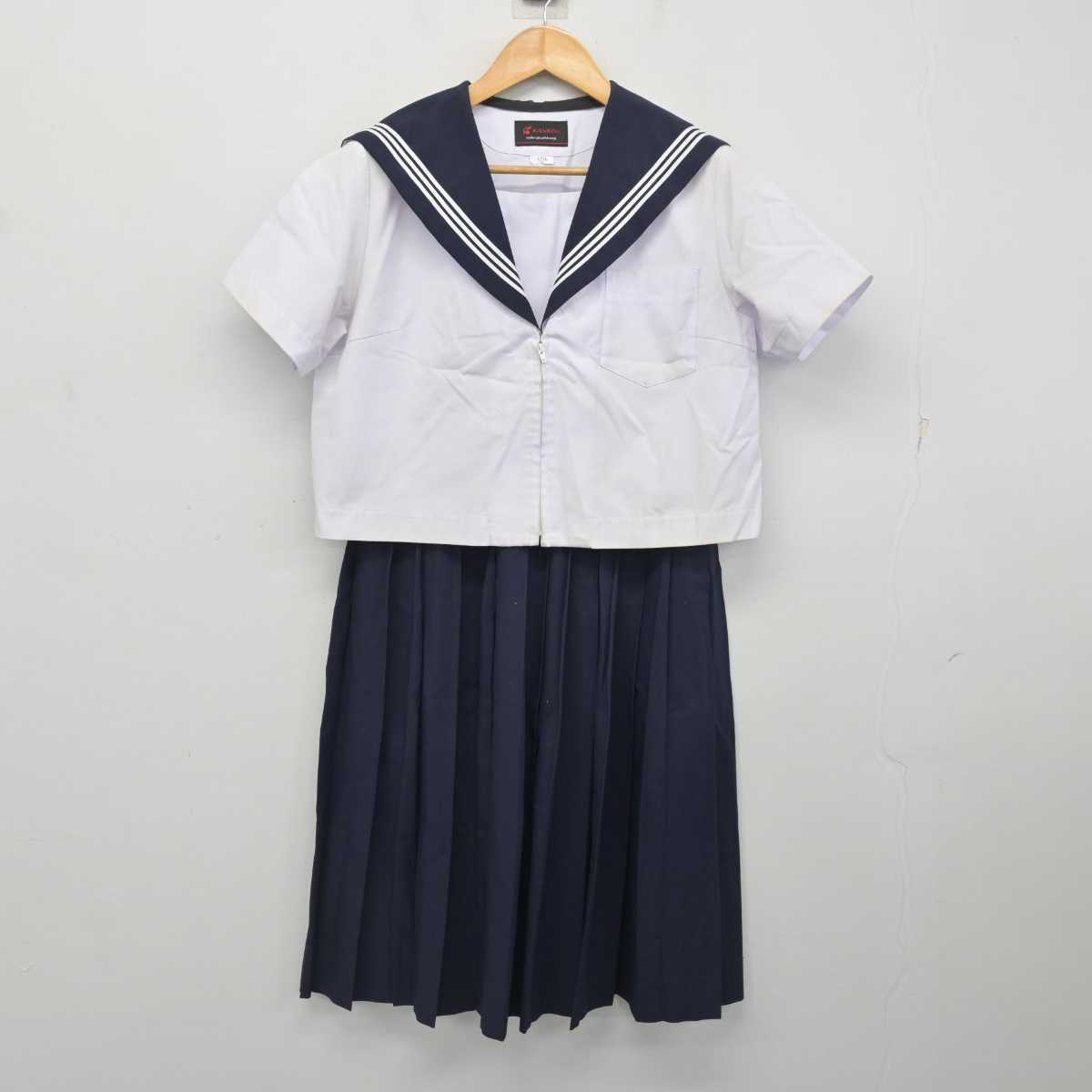 【中古】愛知県 美川中学校 女子制服 2点 (セーラー服・スカート) sf078347