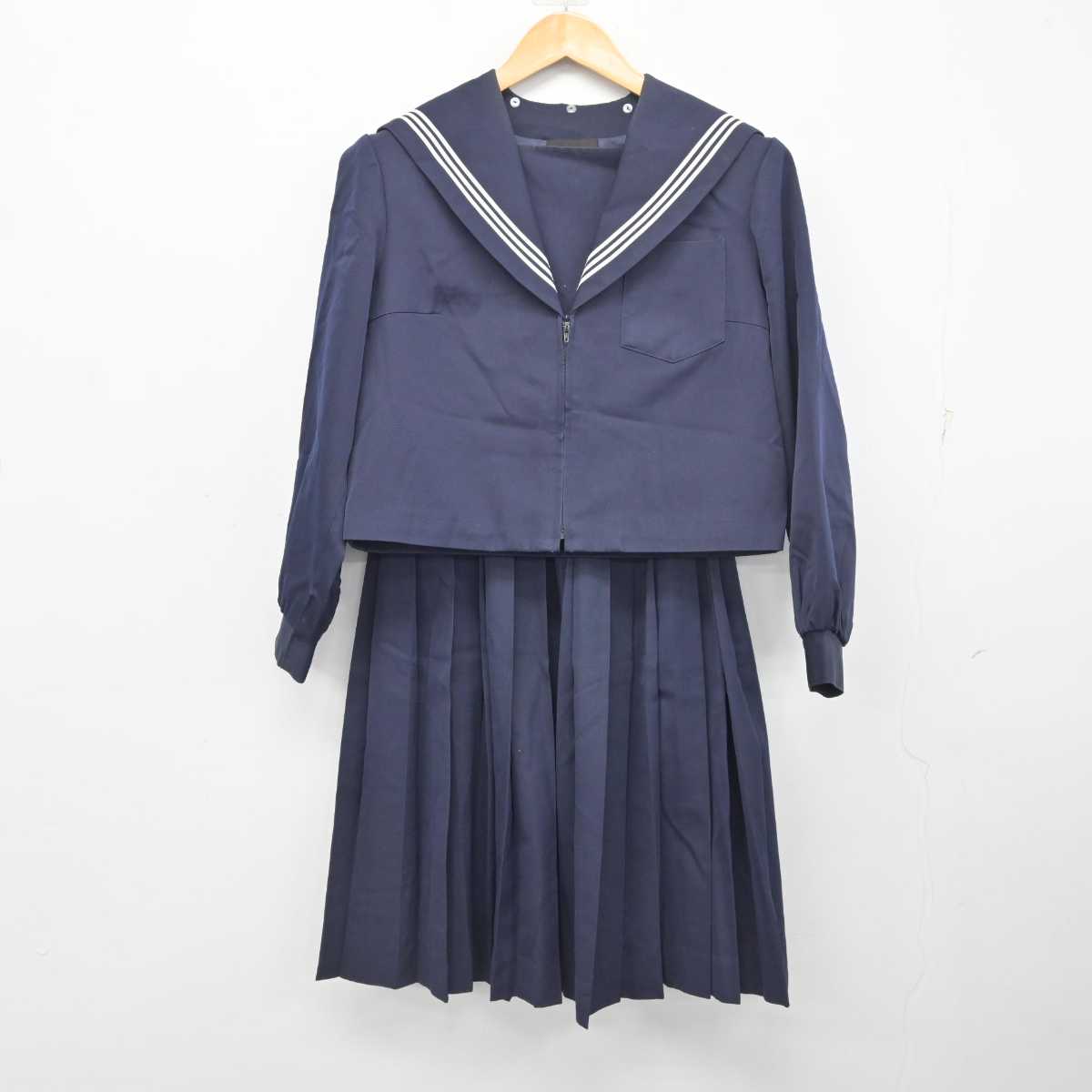 【中古】愛知県 美川中学校 女子制服 2点 (セーラー服・スカート) sf078352