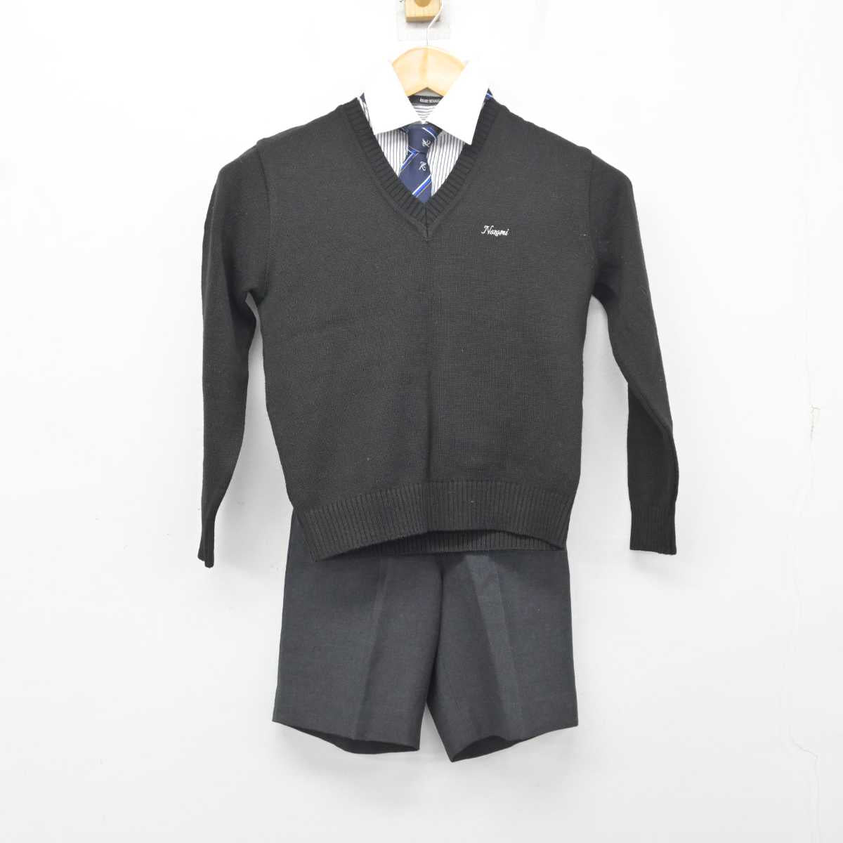 【中古】茨城県 開智望小学校 男子制服 5点 (ブレザー・ニット・シャツ・ズボン) sf078353