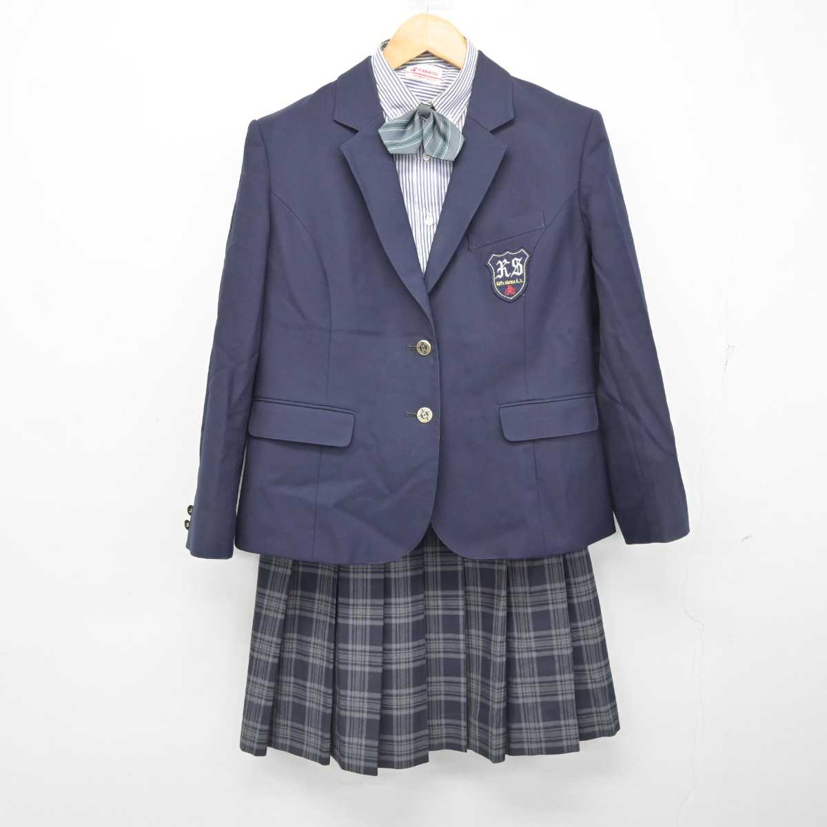 【中古】山梨県 甲府昭和高等学校 女子制服 4点 (ブレザー・シャツ・スカート) sf078361