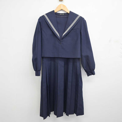 【中古】福岡県 香椎第二中学校 女子制服 2点 (セーラー服・ジャンパースカート) sf078367