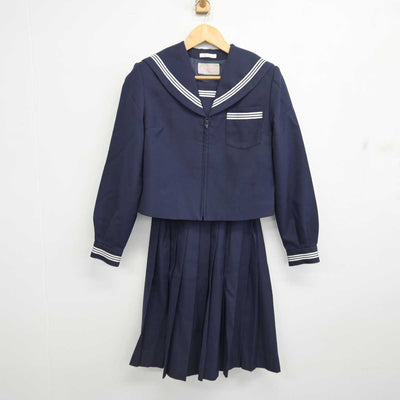 【中古】富山県 高岡市立戸出中学校 女子制服 2点 (セーラー服・スカート) sf078376