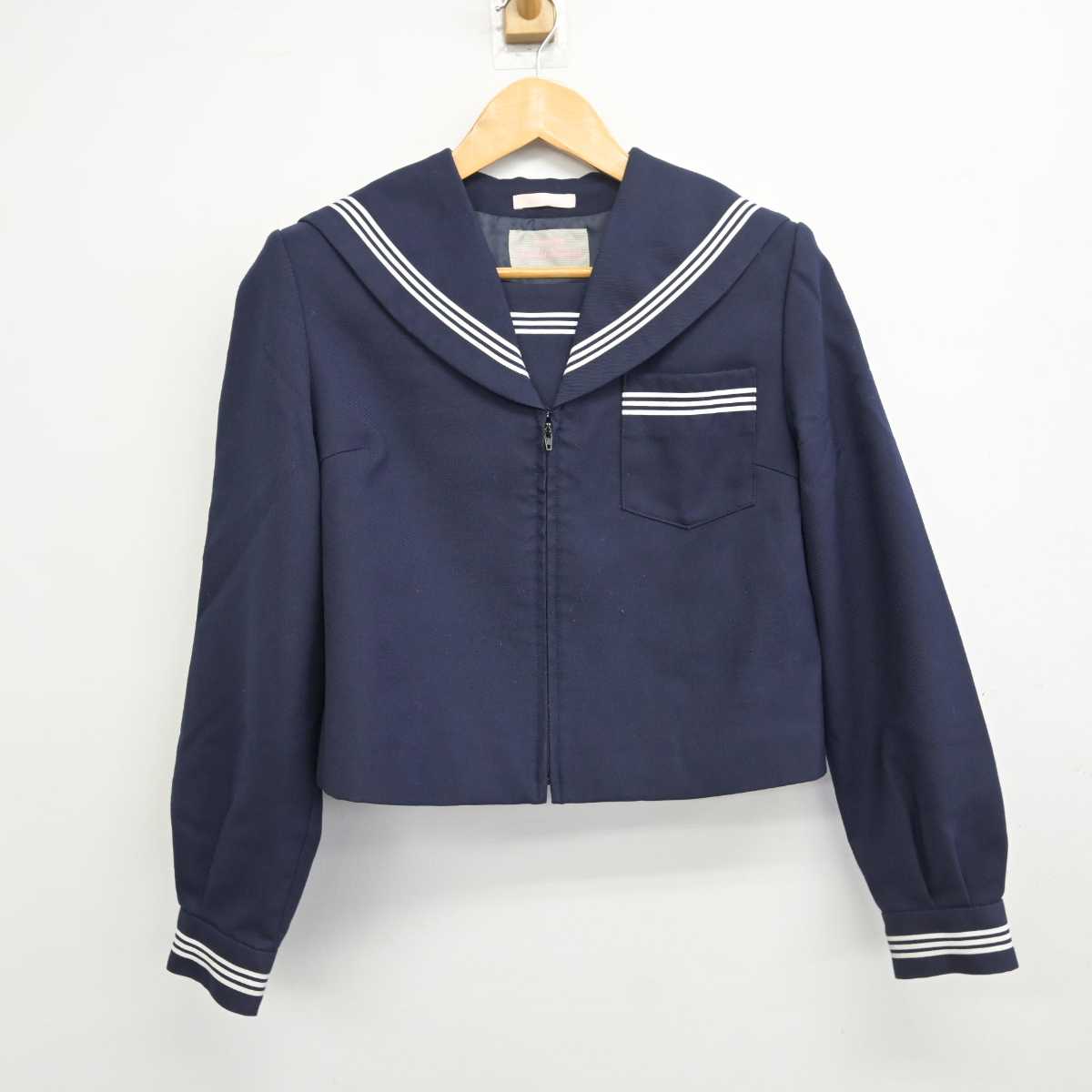 【中古】富山県 高岡市立戸出中学校 女子制服 2点 (セーラー服・スカート) sf078376