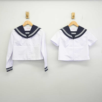 【中古】富山県 高岡市立戸出中学校 女子制服 2点 (セーラー服) sf078377