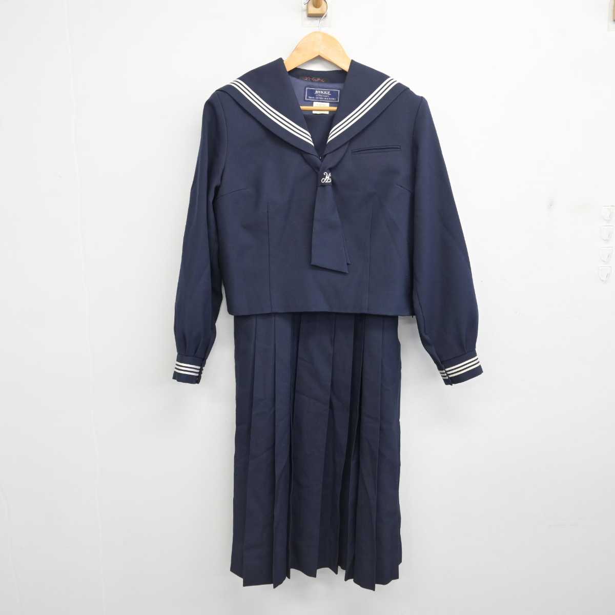 【中古】茨城県 取手東中学校 女子制服 3点 (セーラー服・ジャンパースカート) sf078386