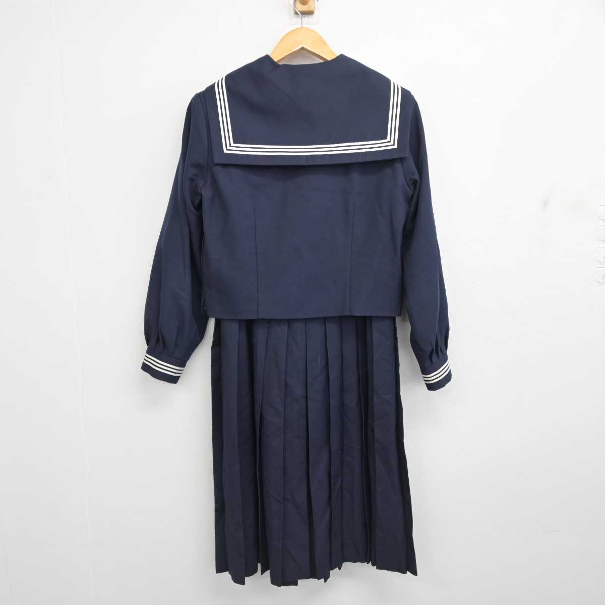 【中古】茨城県 取手東中学校 女子制服 3点 (セーラー服・ジャンパースカート) sf078386