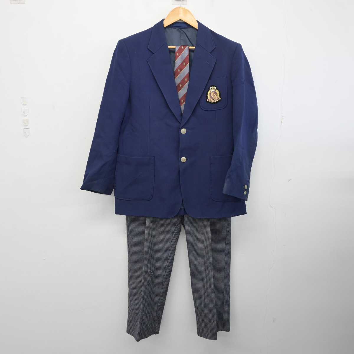 【中古】茨城県 取手第二高等学校/旧制服 男子制服 3点 (ブレザー・ズボン) sf078389