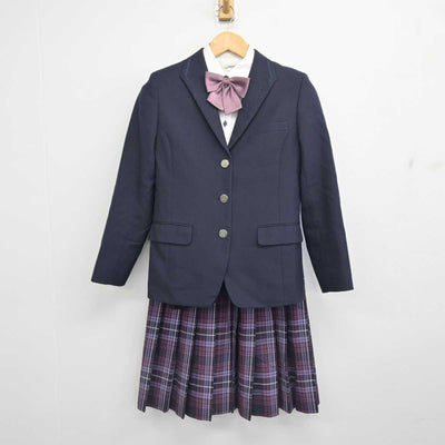 【中古】岡山県 倉敷翠松高等学校 女子制服 5点 (ブレザー・ニット・シャツ・スカート) sf078392