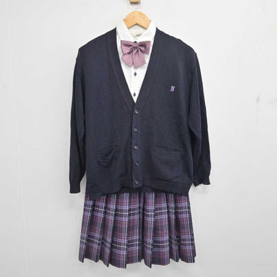 【中古】岡山県 倉敷翠松高等学校 女子制服 5点 (ブレザー・ニット・シャツ・スカート) sf078392