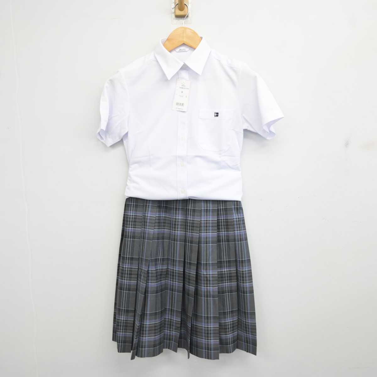 【中古】埼玉県 叡明高等学校 女子制服 3点 (ブラウス・シャツ・スカート) sf078394