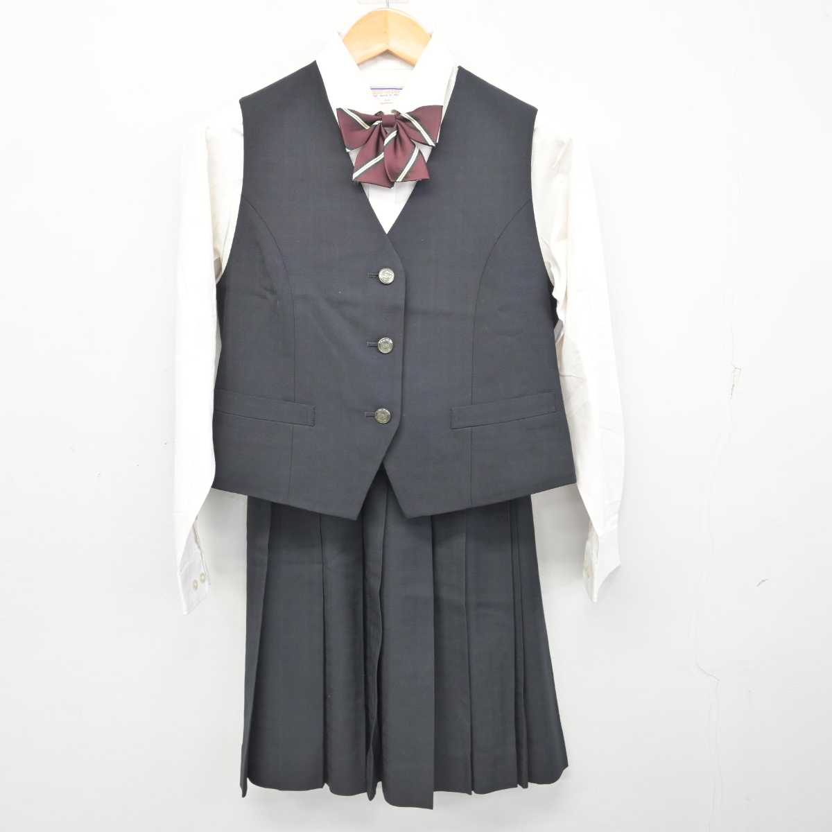 【中古】埼玉県 栄東高等学校 女子制服 5点 (ブレザー・ベスト・シャツ・スカート) sf078424