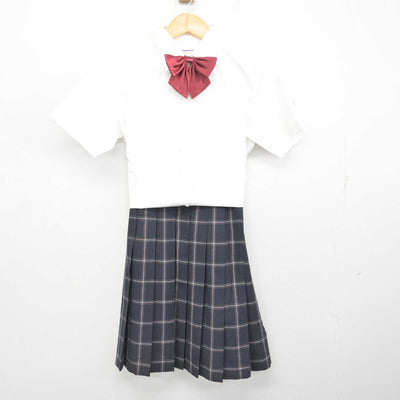 【中古】埼玉県 栄東高等学校 女子制服 4点 (ニットベスト・シャツ・スカート) sf078427