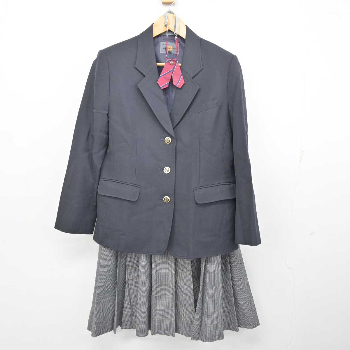 【中古】埼玉県 上青木中学校 女子制服 3点 (ブレザー・スカート) sf078432