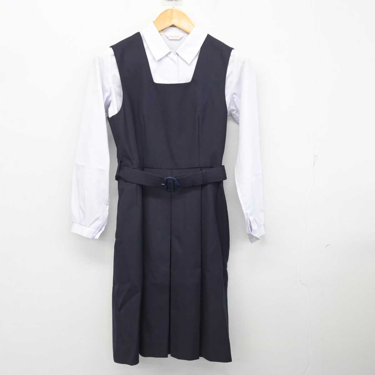 【中古】宮城県 尚絅学院中学校・高等学校 女子制服 4点 (ブレザー・シャツ・ジャンパースカート) sf078444