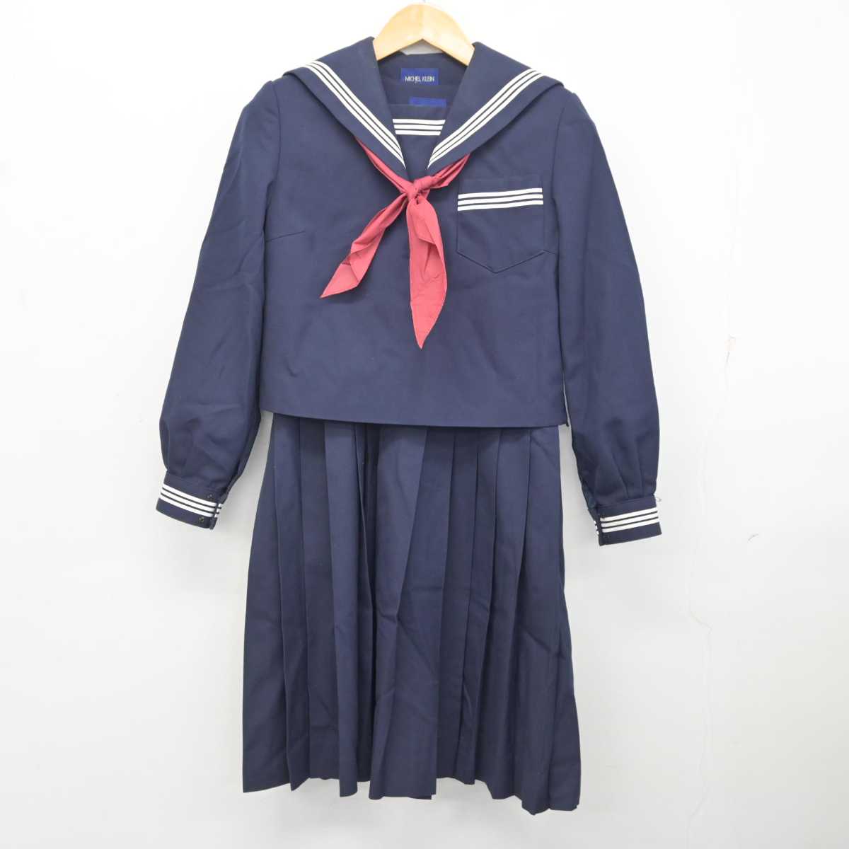 【中古】茨城県 常北中学校 女子制服 3点 (セーラー服・ジャンパースカート) sf078445