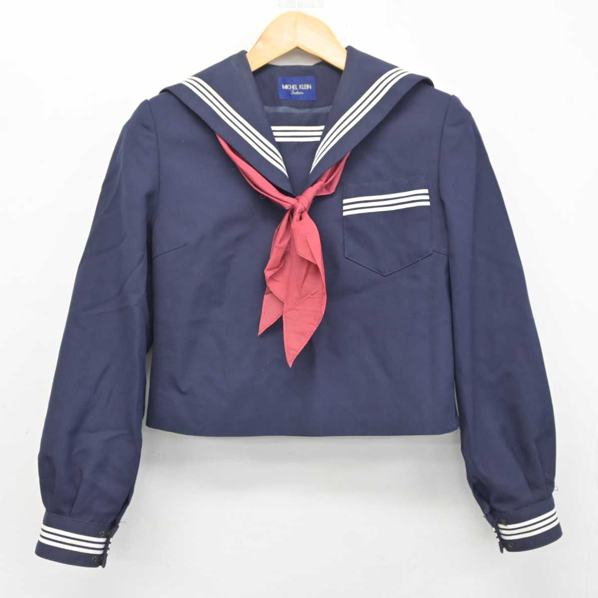 【中古】茨城県 常北中学校 女子制服 3点 (セーラー服・ジャンパースカート) sf078445