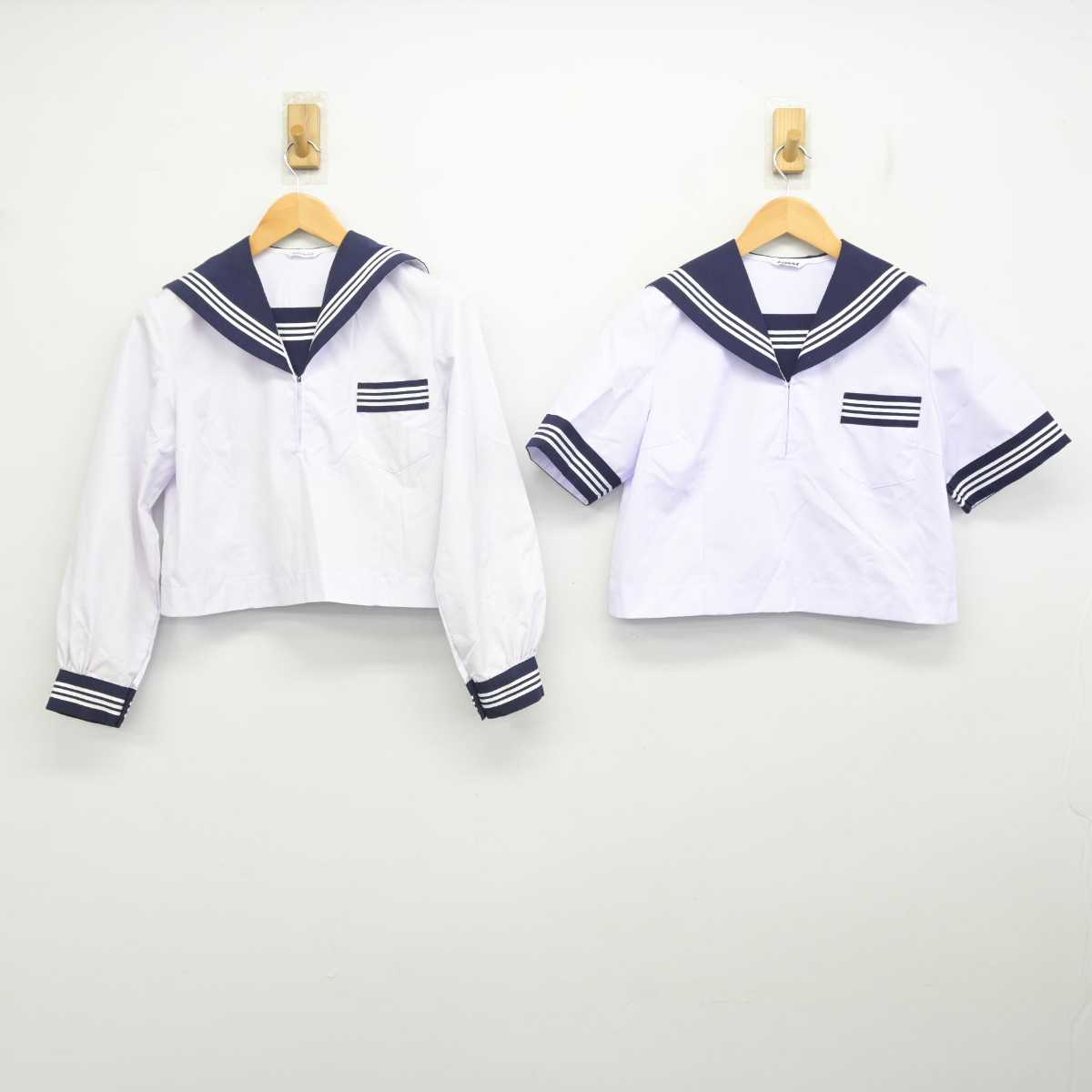 【中古】茨城県 常北中学校 女子制服 2点 (セーラー服) sf078447