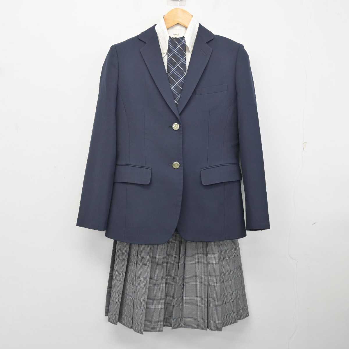 【中古】東京都 文教大学付属中学校・高等学校 女子制服 4点 (ブレザー・シャツ・スカート) sf078457