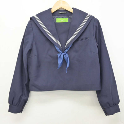 【中古】福岡県 和白中学校 女子制服 4点 (セーラー服・ジャンパースカート) sf078468