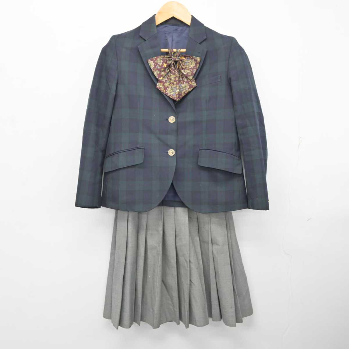 【中古】長崎県 長崎日本大学高等学校 女子制服 4点 (ブレザー・ベスト・スカート) sf078469