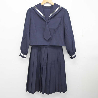 【中古】静岡県 富士岡中学校 女子制服 3点 (セーラー服・スカート) sf078473