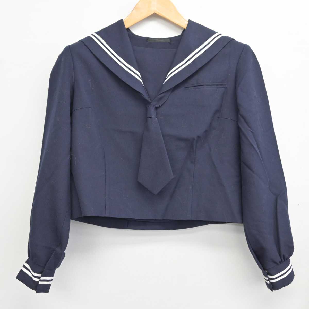 【中古】静岡県 富士岡中学校 女子制服 3点 (セーラー服・スカート) sf078473