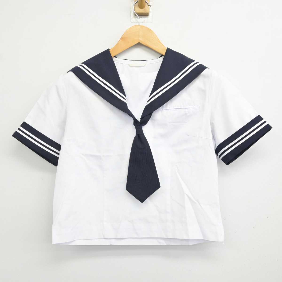 【中古】静岡県 富士岡中学校 女子制服 3点 (セーラー服・スカート) sf078474