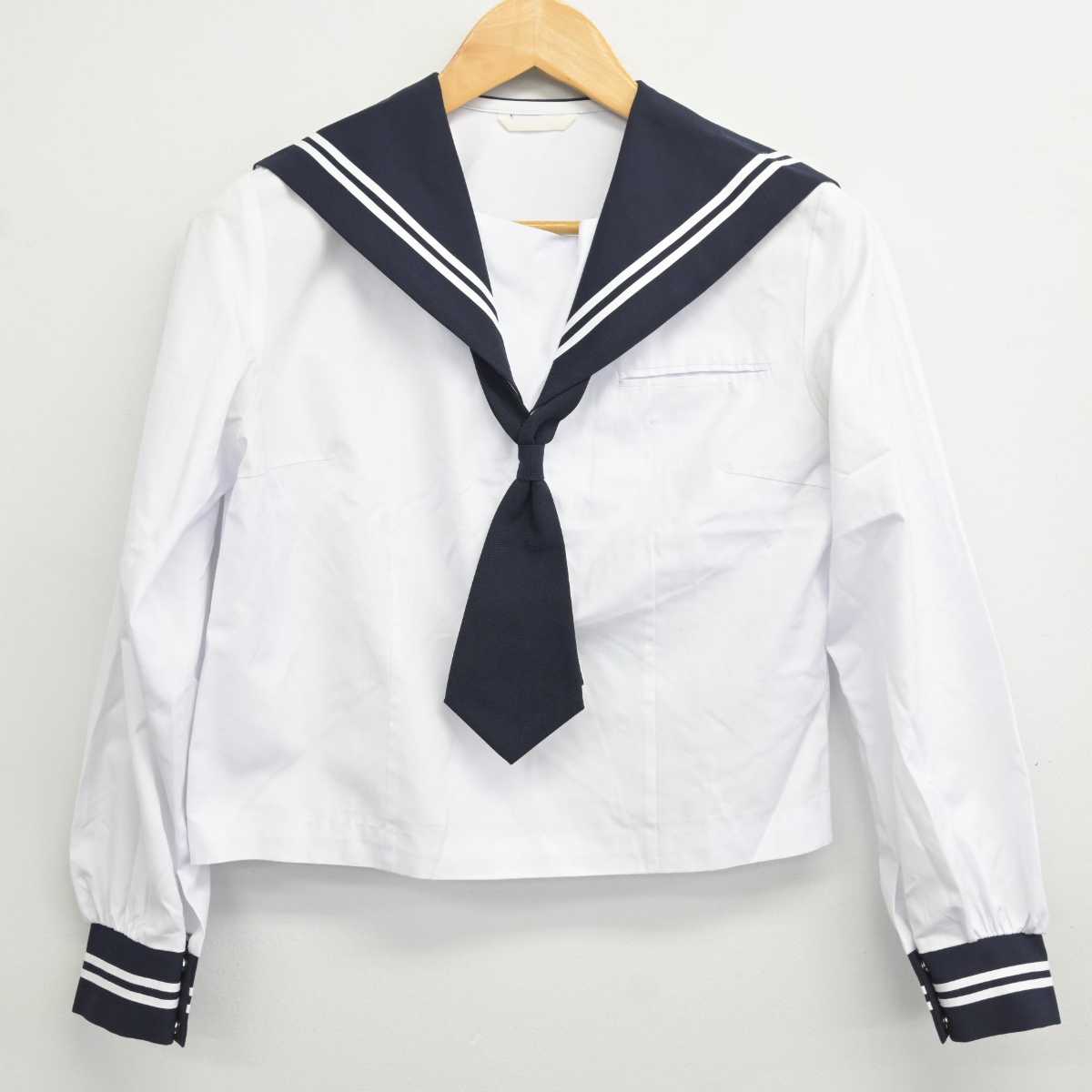 【中古】静岡県 富士岡中学校 女子制服 3点 (セーラー服・セーラー服) sf078475