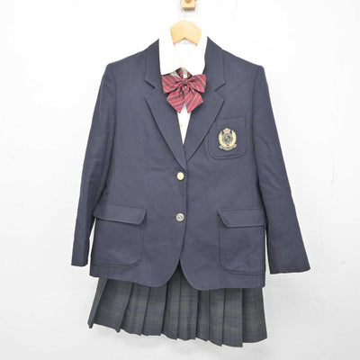 【中古】京都府 嵯峨野高等学校 女子制服 4点 (ブレザー・シャツ・スカート) sf078493