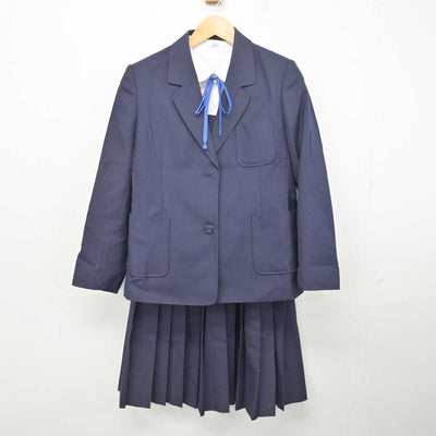 【中古】千葉県 都賀中学校 女子制服 5点 (ブレザー・ベスト・シャツ・スカート) sf078498