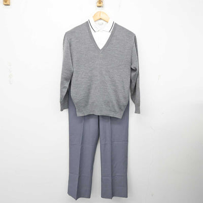 【中古】東京都  足立区立第九中学校 男子制服 4点 (ブレザー・ニット・シャツ・ズボン) sf078511