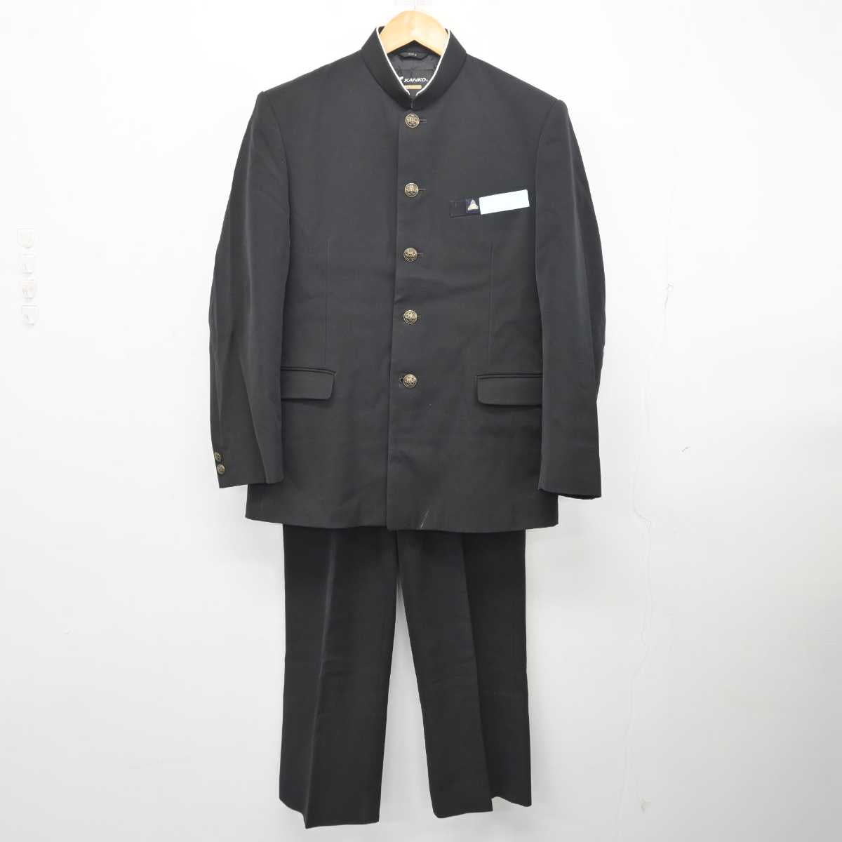 【中古】徳島県 藍住中学校 男子制服 3点 (学ラン・シャツ・ズボン) sf078538