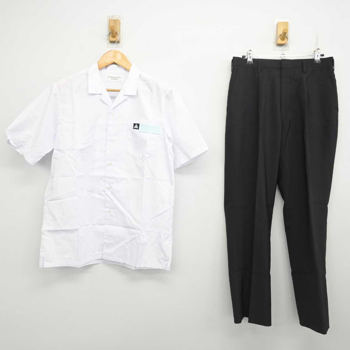 【中古】徳島県 藍住中学校 男子制服 3点 (シャツ・ズボン) sf078539