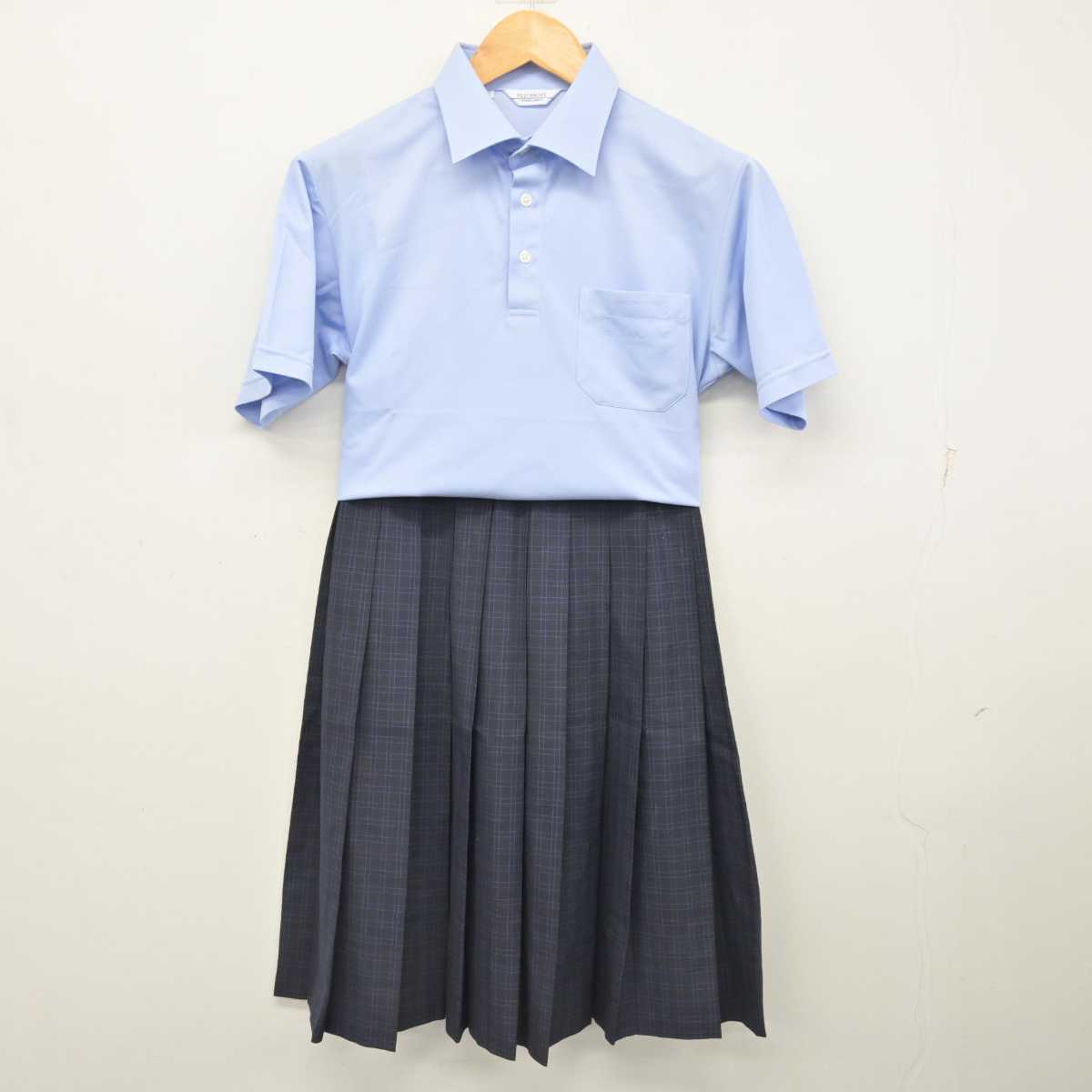 【中古】福岡県 花畑中学校 女子制服 2点 (シャツ・スカート) sf078546