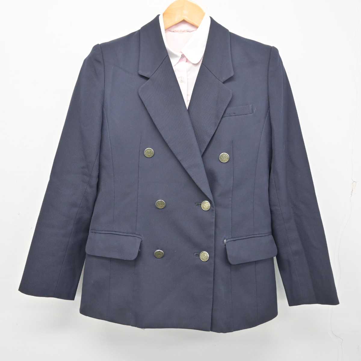 【中古】埼玉県 久喜高等学校 女子制服 3点 (ブレザー・ニット・シャツ) sf078549