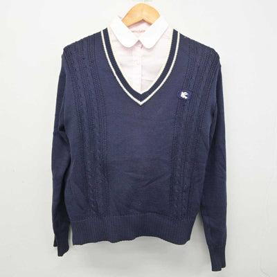 【中古】埼玉県 久喜高等学校 女子制服 3点 (ブレザー・ニット・シャツ) sf078549