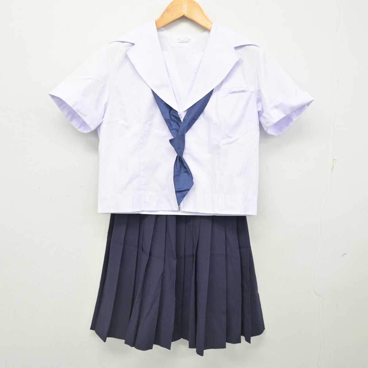 【中古】大阪府 大阪教育大学附属高等学校 天王寺校舎 女子制服 4点 (セーラー服・スカート) sf078553