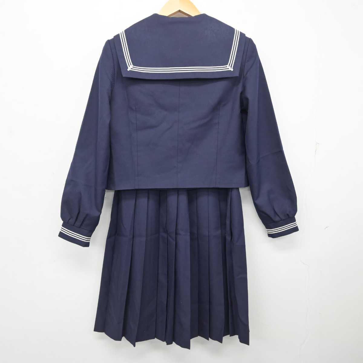 【中古】神奈川県 湘光中学校 女子制服 3点 (セーラー服・スカート) sf078556