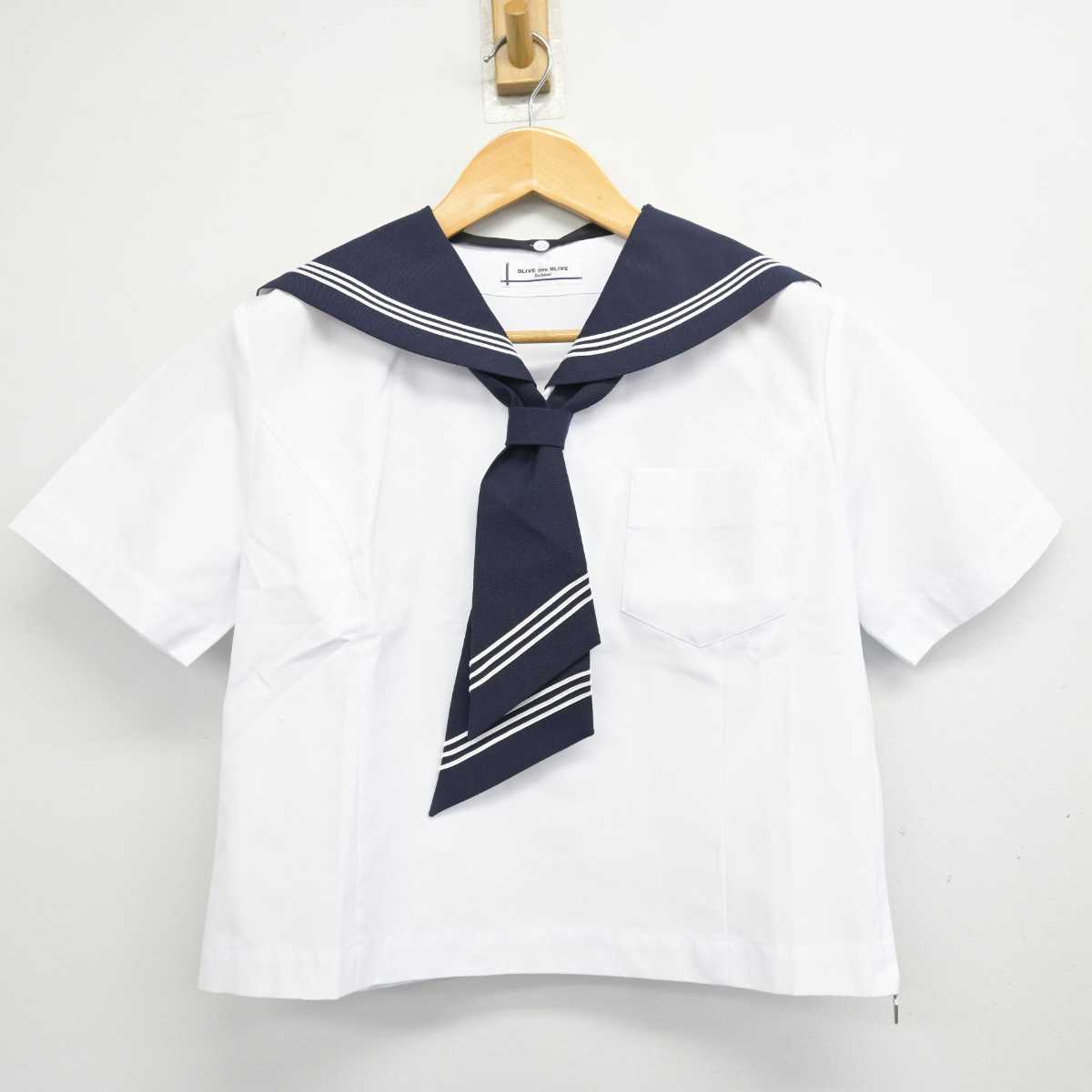 【中古】神奈川県 湘光中学校 女子制服 3点 (セーラー服・スカート) sf078558