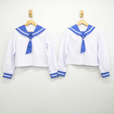 【中古】福島県 植田中学校 女子制服 2点 (セーラー服) sf078565