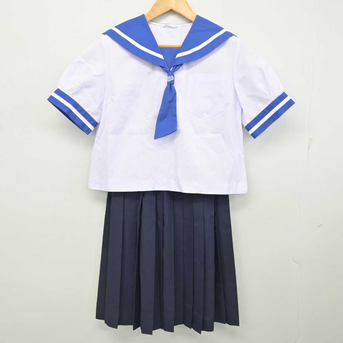 【中古】福島県 植田中学校 女子制服 2点 (セーラー服・スカート) sf078566