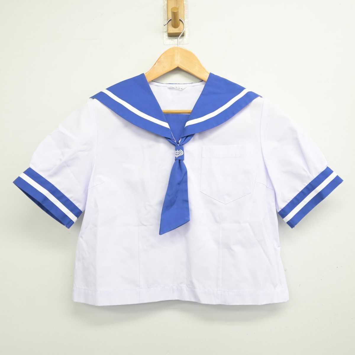 【中古】福島県 植田中学校 女子制服 2点 (セーラー服・スカート) sf078566