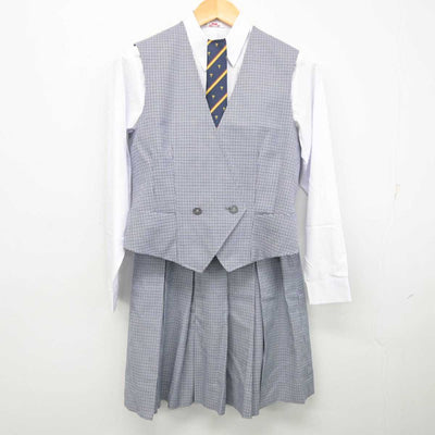 【中古】熊本県 東海大学付属熊本星翔高等学校 女子制服 5点 (ブレザー・ベスト・シャツ・スカート) sf078574