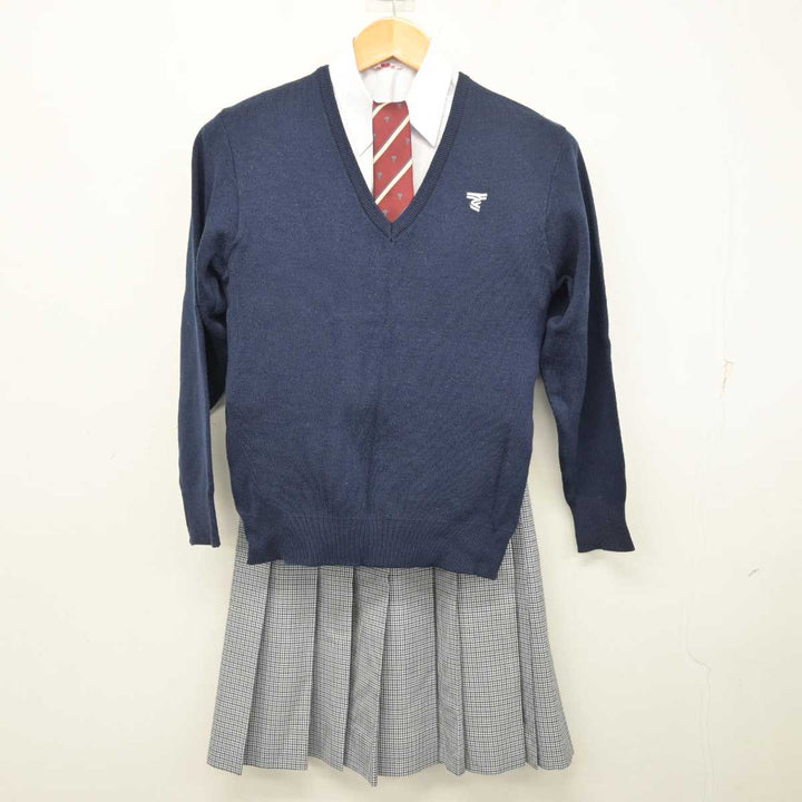 中古】熊本県 東海大学付属熊本星翔高等学校 女子制服 4点 (ニット・シャツ・スカート) sf078575 | 中古制服通販パレイド