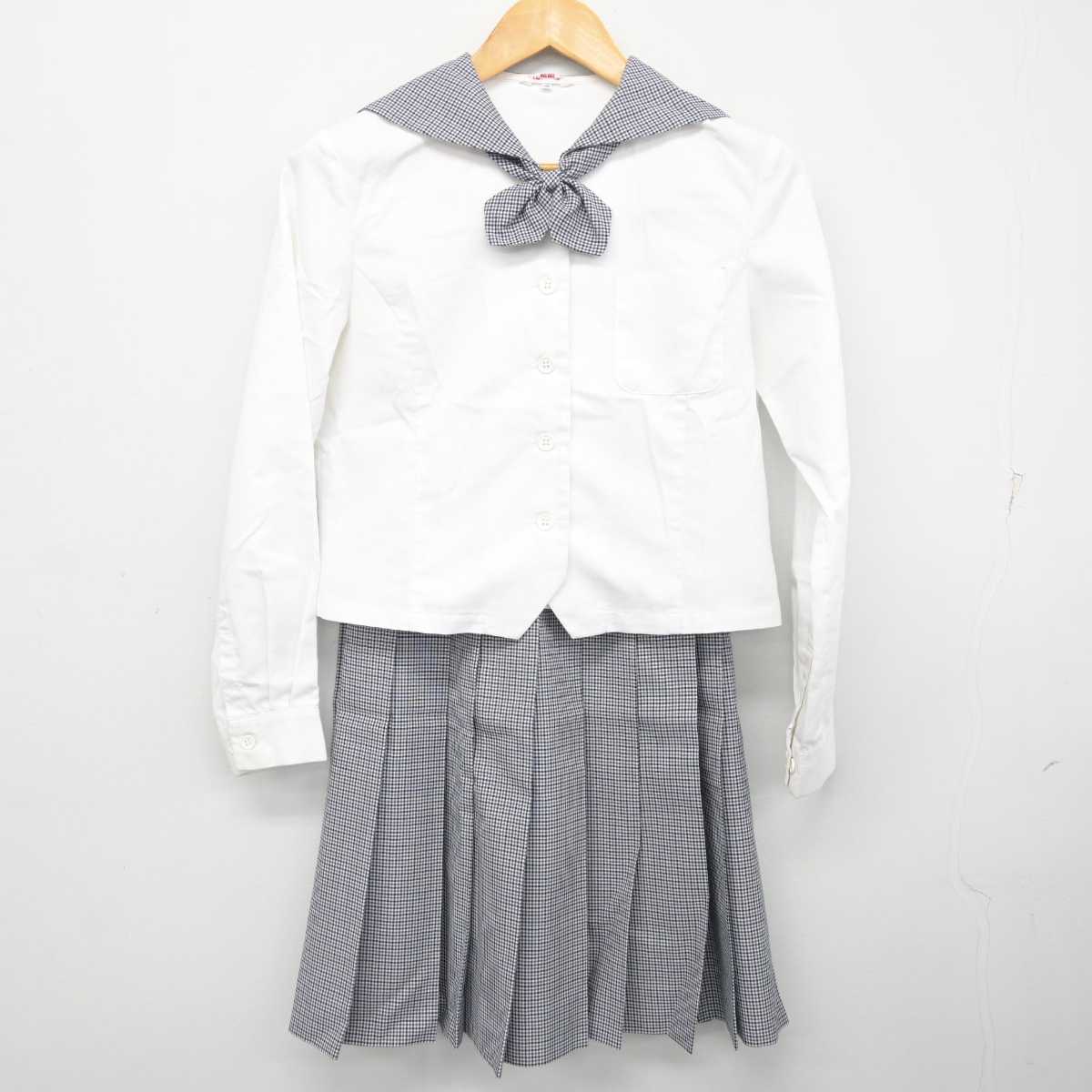 【中古】熊本県 東海大学付属熊本星翔高等学校 女子制服 3点 (セーラー服・スカート) sf078576