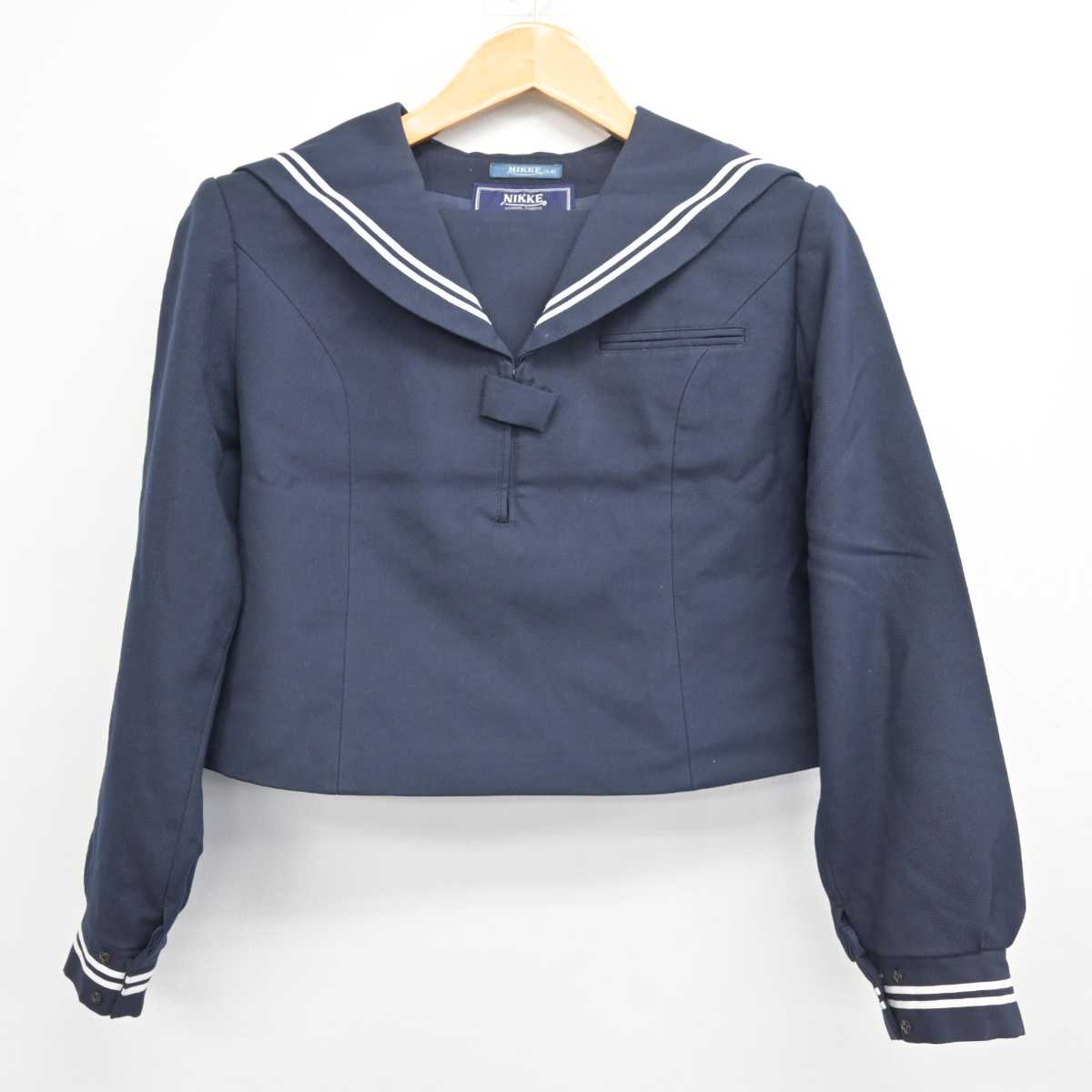 【中古】福島県 湯本第二中学校 女子制服 2点 (セーラー服・スカート) sf078580