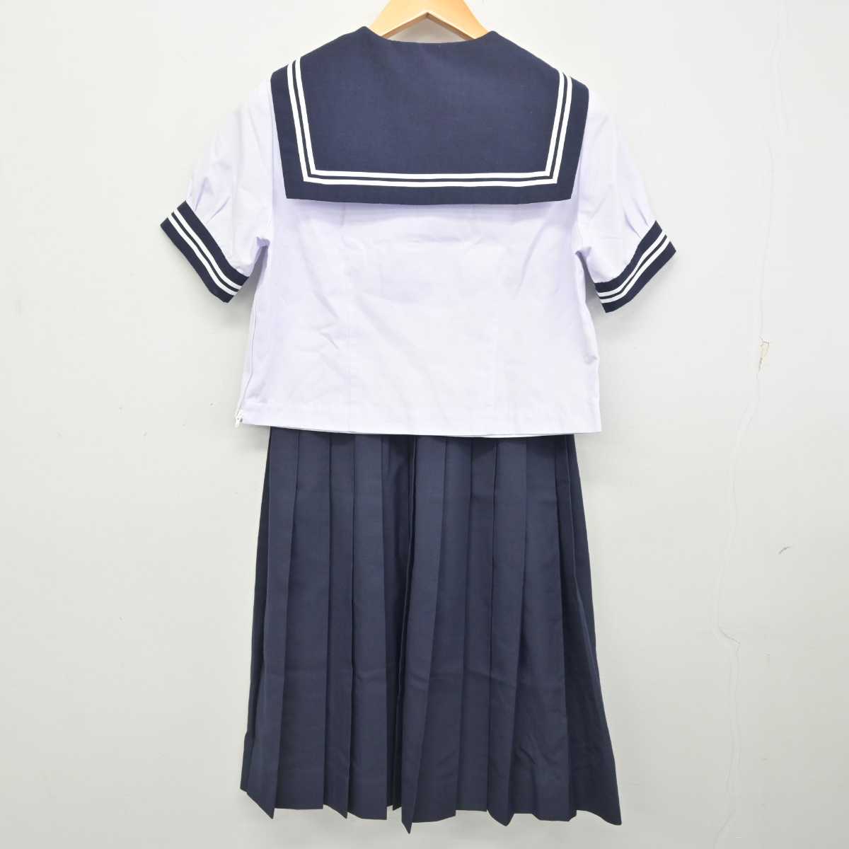 【中古】福島県 湯本第二中学校 女子制服 2点 (セーラー服・スカート) sf078582