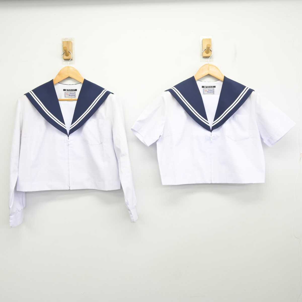 【中古】愛知県 横須賀中学校 女子制服 2点 (セーラー服・セーラー服) sf078586