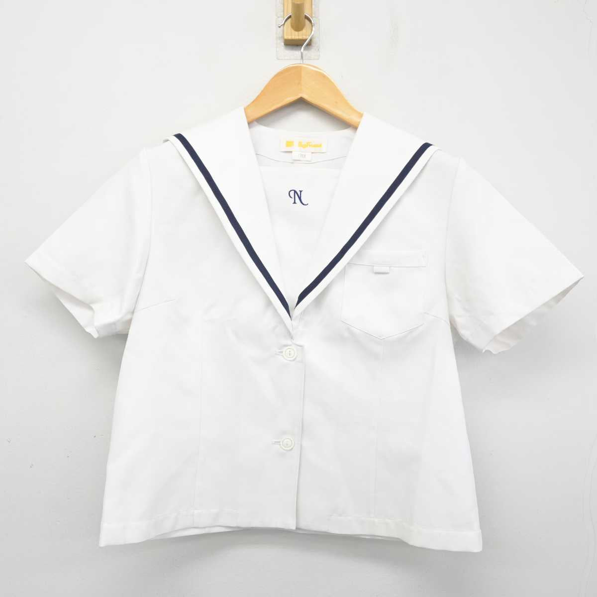 【中古】石川県 野々市中学校 女子制服 2点 (セーラー服) sf078595