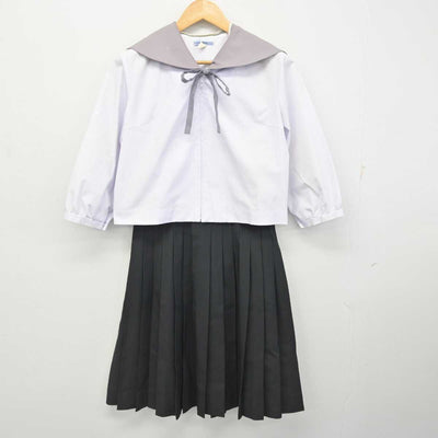 【中古】滋賀県 八日市高等学校 女子制服 3点 (セーラー服・スカート) sf078622